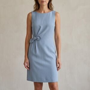 NWT Weekend MaxMara Lamella Light Blue Sleeveless Mini Short Dress, size 2